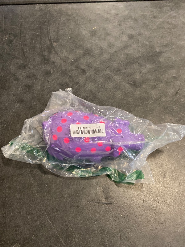 Photo 1 of Andiker Dog Squeaky Toy, Dots Latex Dog Chew Toys with a Oinks Sound Squeaker Grunting Pig Dog Toy Durable Self Play 8" Dogs Squeeze Toy for Dental Biting Chasing to Kill Boring Time (Purple)