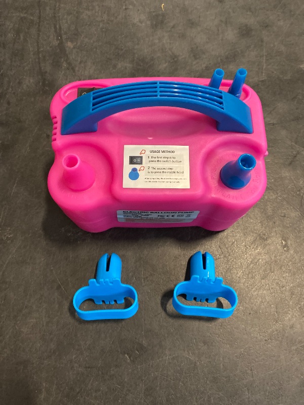 Photo 1 of Balloon Pump Electric, 110V 600W Balloon Blower Inflator Dual Nozzle Air Pump Balloons Inflator for Decoration, Party, Sport,Gifts:2 Balloon Tying Tools