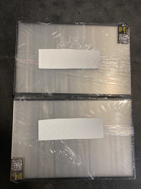 Photo 1 of EHWINE 12 Pack Acrylic Sign Holder 8.5 x 11, Black Picture Frame Stand up Table Top Sign Holders, Slanted Back Paper Holder Clear Display Stand Menu Flyer Holder for Wedding Party