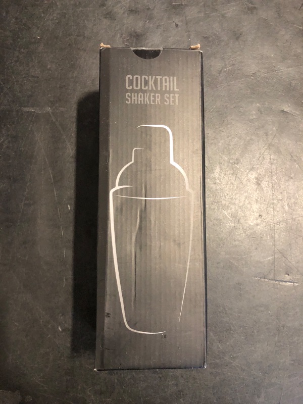 Photo 1 of Cocktail Shaker Set, 6-Piece Mixology Bartender Kit Premium Shakers Bartending: Martini Shaker Jigger Mixing Spoon Muddler 2 Pourers Bar Tools Set with Built-in Bartender Strainer for Drink Shaker