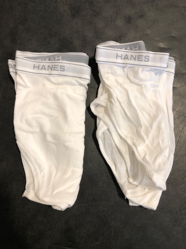 Photo 1 of (S) Hanes Mens Moisture-wicking Cotton Briefs, Available In White And Black, Multi-packs, White - 6 Pack, Small US