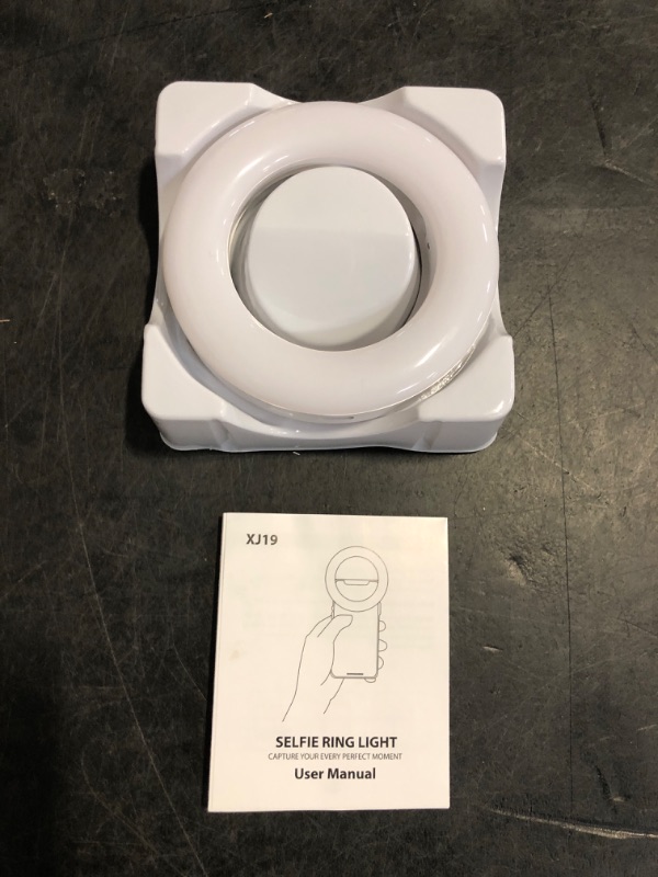 Photo 1 of XINBAOHONG Selfie Ring Light Rechargeable Portable Clip-on Selfie Fill Light with 40 LED for Smart Phone Photography, Camera Video, Girl