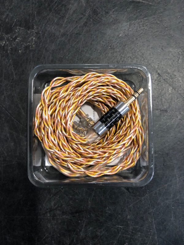 Photo 1 of KZ Gold Silver and Copper Mixed (784 cores) Upgrade Cable, HiFi Audio 0.75MM 2PIN Replacement IEM Earbuds Wire Compatible with C PIN Headphone
