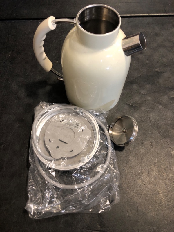 Photo 1 of ASCOT Electric Kettle, Stainless Steel Electric Tea Kettle Gifts for Men/Women/Family 1.5L 1500W Retro Tea Heater & Hot Water Boiler, Auto Shut-Off and Boil-Dry Protection (Cream)