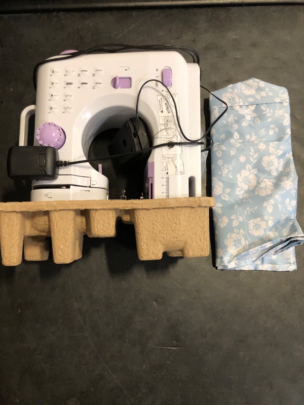 Photo 1 of Sewing Machine for Beginners & Kids, Mini Portable Sewing Machines with 12 Built-in Stitch Patterns, 2-Speed Foot Pedal, Perfect for Teaching Daughter Granddaughter to Sew(27 Pieces Sewing Kit & Case)
