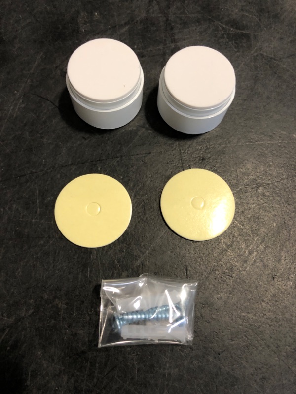 Photo 1 of 2PCS Door Stoppers for Wall Protector with Adhesive, Aluminum Door Knob Wall Protector, Spring Shock Absorption Technology, Door Bumpers for Walls, 1.38" Diameter, 0.94" Thickness, White