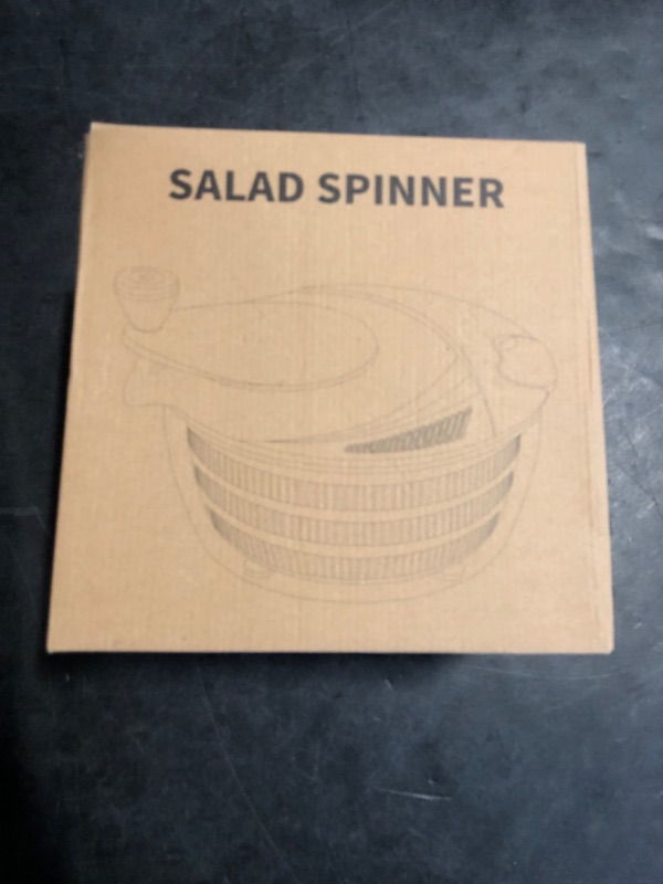 Photo 1 of Brigii Salad Spinner, 4.24 Quart Lettuce Spinner with Double Drainage Holes, Salad Dryer for Washing, Spinning, and Draining Greens, Fruits, and Vegetables