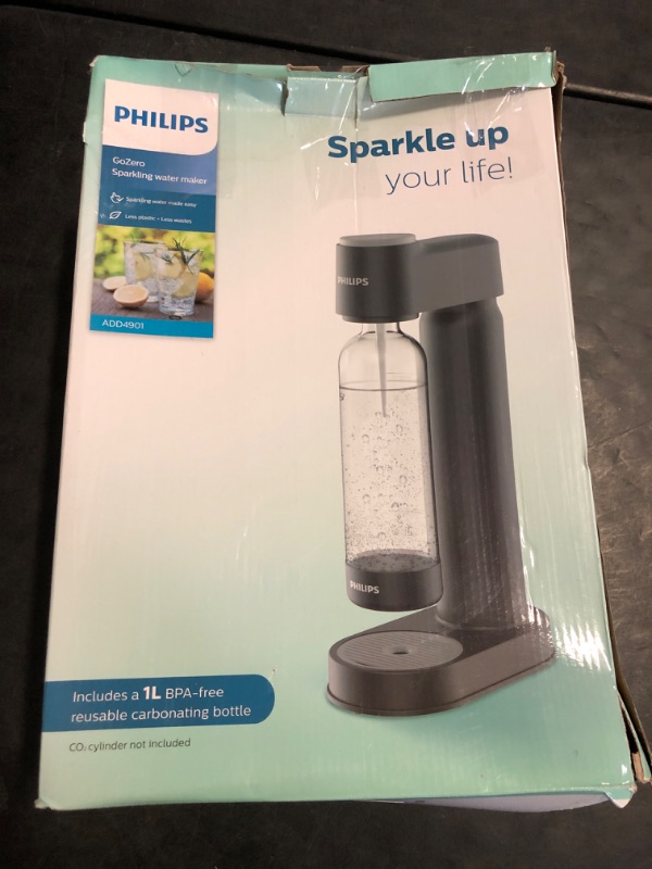 Photo 1 of PHILIPS ADD4901BKO/37 Sparkling Water Maker Soda Maker Soda Streaming Machine for Carbonating with 1L Carbonating Bottle, Seltzer Fizzy Water Maker, Compatible with 60L CO2 Carbonator(NOT Included)