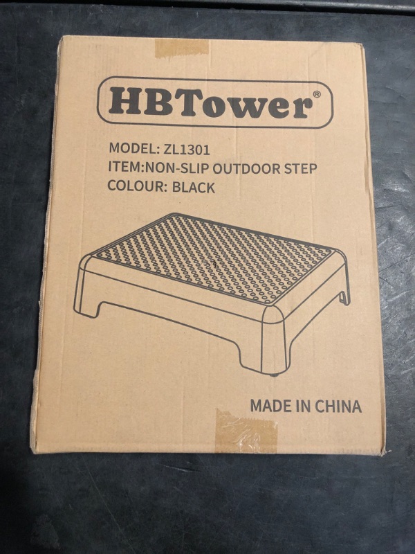 Photo 1 of HBTower Mobility Step Stool for Adults & Seniors - Non-Slip Platform Indoor and Outdoor, Portable Riser, Safety Step for Car, Bedside, Office, Shower, Stairs - Black