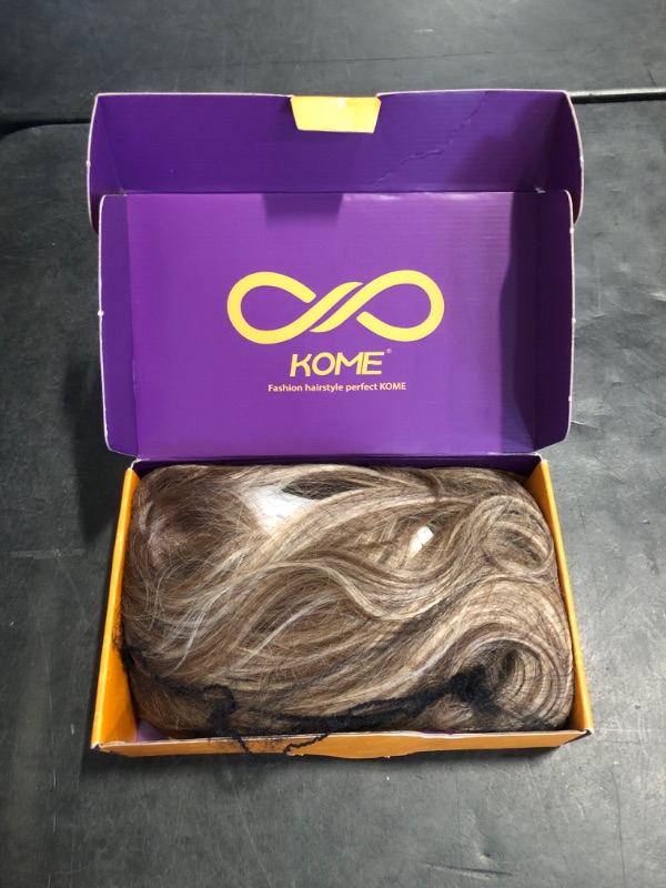 Photo 1 of KOME Ash Blonde Synthetic Lace Front Wig,13×6 Blonde mix Brown HD Lace Glueless Wig for Women Daily Use 28IN?TT6/107?
