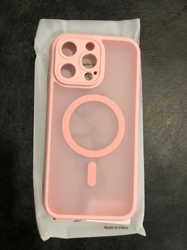 Photo 1 of TOCOL Magnetic for iPhone 15 Pro Max Case, Upgraded Full Camera Protection, Compatible with Magsafe, Drop Protection, Translucent Matte Back Bumper Phone Cover 6.7-Inch?Light Pink?