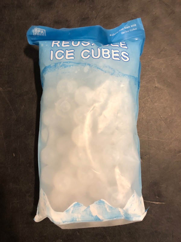Photo 1 of 100 Pack Reusable Ice Cube for Drinks, Clear Round Shape Plastic ice Cubes Without Diluting BPA Free, Refreezable Ice Cubes for Coffee, Wine, Whiskey, Cocktails (Transparent)