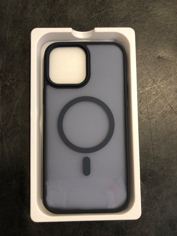 Photo 1 of Miracase Magnetic for iPhone 13 Pro Max Case 6.7 inch (Compatible with MagSafe)?with 2X Screen Protectors? Military-Grade Protection, Anti-Fingerprint Translucent Matte Phone Case Cover, Dark Blue