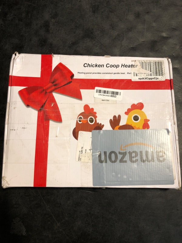Photo 1 of Chicken Coop Heater for Winter, Adjustable Temperature and Time Setting Chicken Heater for Inside Coop, 220W Radiant Heat Large Size Waterproof Chicken Coop Warmer for Outdoor Pet, 22.5'' X 11.2''