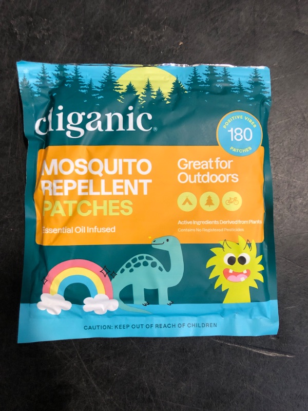 Photo 1 of Cliganic Mosquito Repellent Stickers (180 Pack) - Positive Vibes Patches for Kids, Natural DEET-Free, Essential Oil Infused