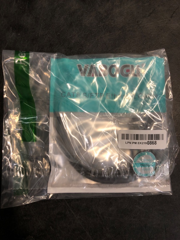 Photo 1 of Vabogu Cat 8 Ethernet Cable, 5ft Heavy Duty High Speed Internet Network Cable, 26AWG, 2000MHz 40Gbps with Gold Plated RJ45 Connectors, Shielded for Indoor & Outdoor Use