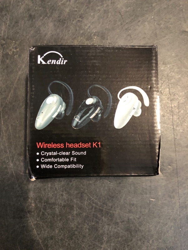 Photo 1 of Kendir Bluetooth Headset, V5.0 Ultralight Wireless Headphone Cell Phone Earpiece with Mic Headsetcase,Volume Control, Handsfree Earbud,Compatible with Android/iPhone/Smartphones/Laptop