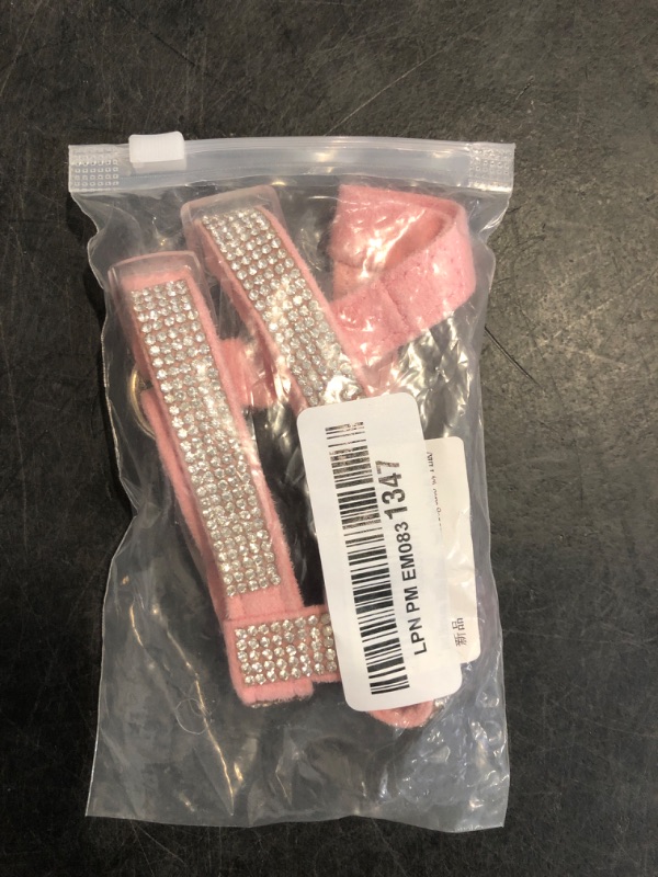 Photo 1 of Pet Harness, Bling Rhinestone Cat Harness Adjustable Cat Vest Harness Walking Harness for Puppy Small Dog Cats (S, Pink)