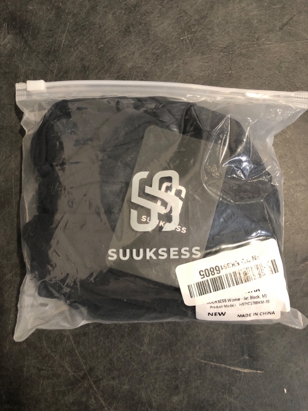 Photo 1 of (M) SUUKSESS Women Off The Shoulder Double Lined Long Sleeve Shirts Fitted Y2k Basic Going Out Tops (Jet Black, M)