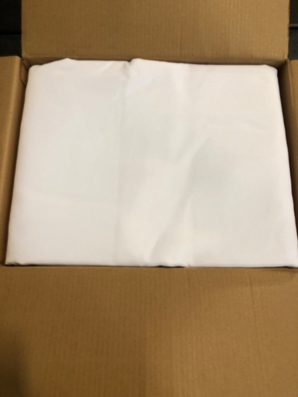 Photo 1 of Fitable 6 Pack White Round Tablecloths - 120 Inches in Diameter - Stain Resistant and Washable Table Clothes, Polyester Fabric Table Covers for Wedding, Party, Banquet, Formal Events
