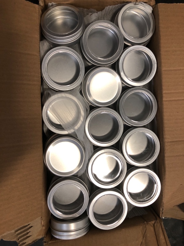 Photo 1 of 75 Pcs Clear Window Aluminum Round Cans,Candle Containers with Screw Lid,2 Oz Metal Round Tins for Crafts,Cosmetic, DIY