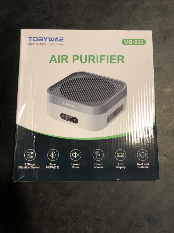 Photo 1 of TDBYWAE Air Purifier for Home – True HEPA Filter for Pets, Smoke & Allergies | 600 Sq Ft Coverage | Ultra-Quiet & Portable for Bedroom/Travel