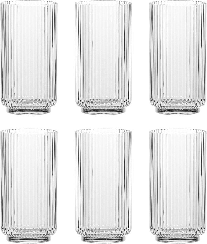 Photo 1 of Abode Homewares TarHong Mesa Premium Plastic Drinkware Jumbo Beverage, 22 Ounce, Clear, Set of 6