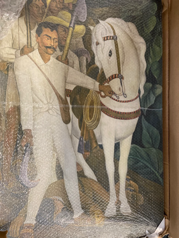 Photo 1 of DIEGO RIVERA (1886-1957) LITHOGRAPH TITLED AGRARIAL LEADER ZAPATA, 26IN x 32IN (66cm x 81cm)