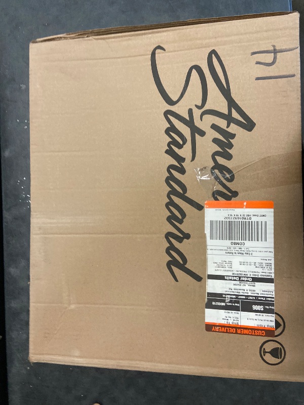 Photo 1 of American Standard 4142.016.020 Yorkville Flushometer Toilet Tank Complete with Coupling Components, White (Tank Only), 9.90 in wide x 17.60 in tall x 22 in deep