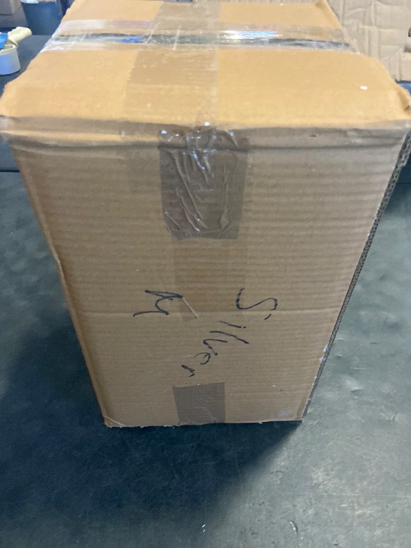 Photo 1 of Godinger Canister Storage Container, Glass Storage Canister, Marble with Silver Band - 4x8