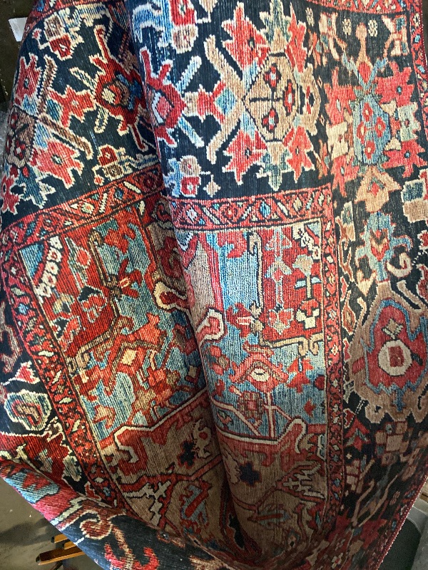 Photo 1 of Neyland Traditional Medallion Area Rug - Performance and High Traffic Carpet for Living Room, Dining Room, Bedroom - Red, Blue, Pink - 8'10" x 12' (9x12)