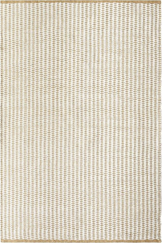 Photo 1 of Hauteloom Ievan Boho Hand Woven Natural Fiber Wool Soft Area Rug - Farmhouse Minimalist Geometric Dotted Carpet - Cream, Beige, Ivory - 27" x 45"