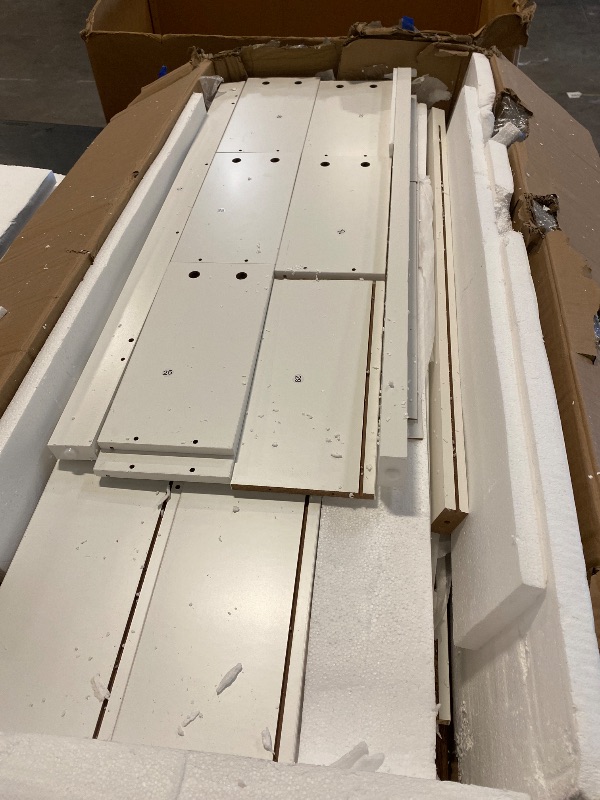 Photo 1 of Farmhouse 5 Drawers Dresser For Bedroom With Sliding Barn Doors