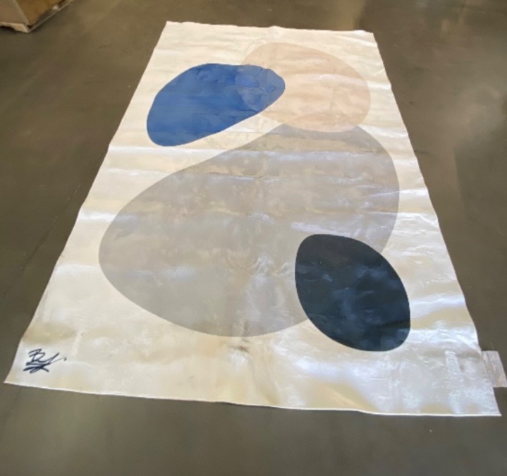 Photo 1 of Multi-Colored 8' x 10' Stone I Washable Abstract Art Area Rug Power-loomed Heavenly Softness with Non-Slipping Backing

