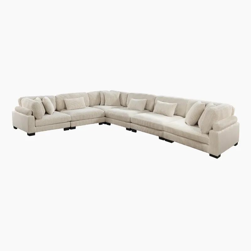 Photo 1 of 1 Mid Section Seat & Cushion set for Sectional GY8555BE/GY/GB-AC. - Sofa it Connects to Brinsley 6 Piece 180" Modern Corduroy Track Arm Modular Sectional Sofa