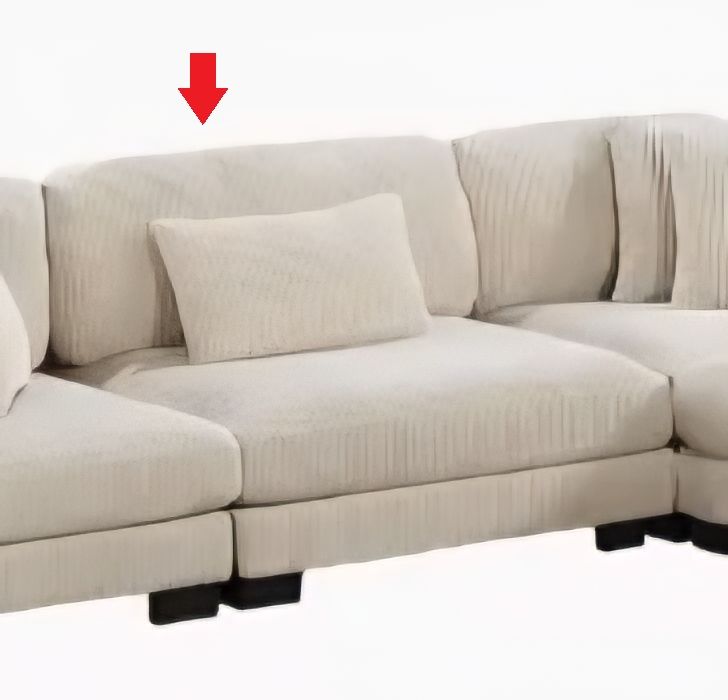 Photo 1 of 1 Mid Section Seat & Cushion set for Sectional GY8555BE/GY/GB-AC. - Sofa it Connects to Brinsley 6 Piece 180" Modern Corduroy Track Arm Modular Sectional Sofa