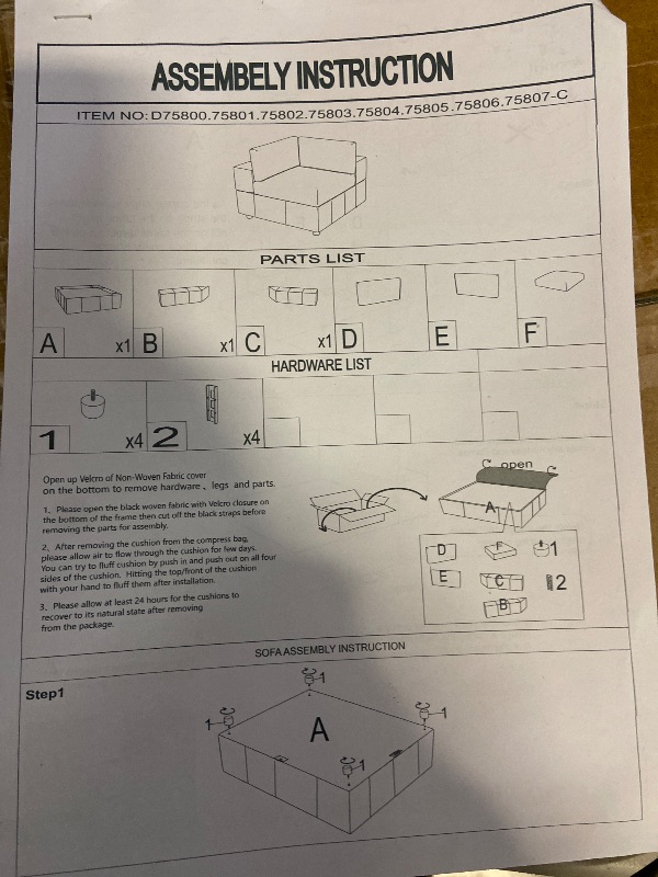 Photo 1 of Corner Section Of an Aneea 8 - Piece Corduroy Sectional - Can Be Used Separately