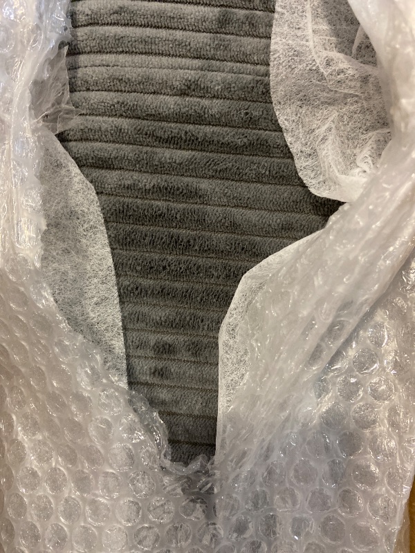 Photo 1 of (Box 1 of 6, D94083-O Gray Ottoman) Andreco 6 - Piece Corduroy Sectional