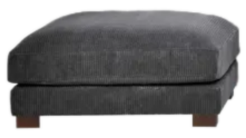 Photo 1 of (Box 1 of 6, D94083-O Gray Ottoman) Andreco 6 - Piece Corduroy Sectional