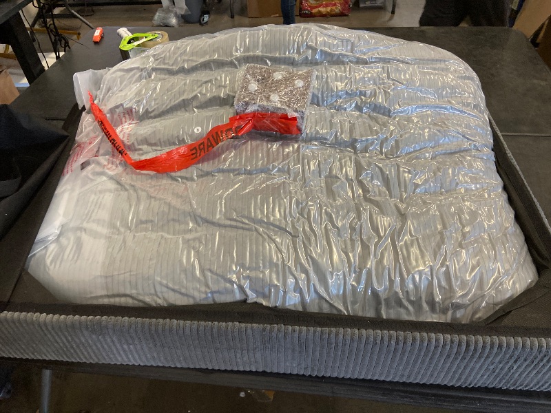 Photo 1 of (Box 1 of 6, D94083-O Gray Ottoman) Andreco 6 - Piece Corduroy Sectional