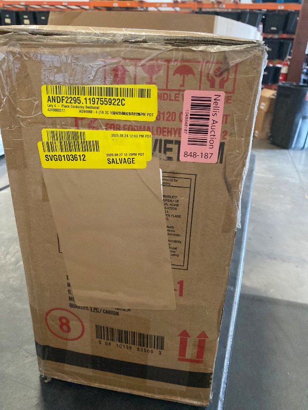 Photo 1 of Box 1, 2, & 8 of 9 - D94582 Back & Middle Support With Base & Cushion to Lely 4 - Piece Corduroy Sectional