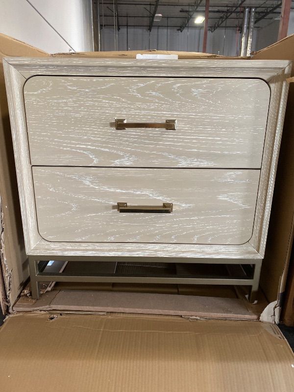Photo 1 of Furniture of America Sandnes Nightstand in Light Oak FM7369AK-N
