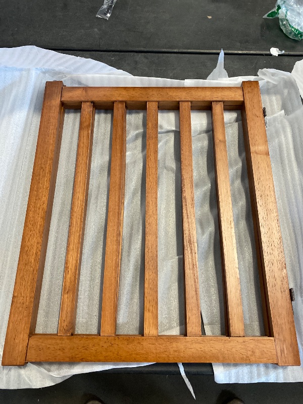 Photo 1 of Lzrs Solid Hardwood Freestanding Pet Gate,Wooden Dog Gates For Doorways,Nature Wood Dog
