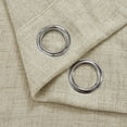 Photo 1 of PHOENIGON Light Filtering Semi-Sheer Faux-Linen Grommet Curtains Curtains 2 Panels Set
