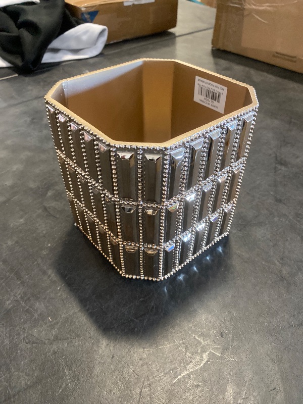 Photo 1 of Nu Steel Boutique Cover,Part of Our Glitz Accessory Set Resin Square Facial Tissue Box Holder for Bathroom Vanity Countertops,Bedroom Dressers-Gold Finish, 5.98" L x 5.98" W x 5.91" H