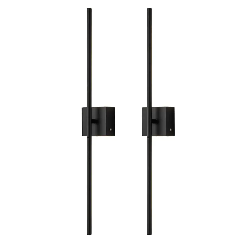 Photo 1 of Dimmable Adjustable Color Temperature Chargeable Rotatable Led Wall Lamp With Touch And Remote Control (Set of 2)
