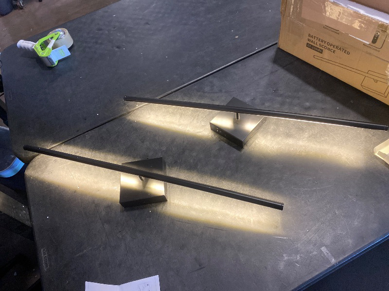 Photo 1 of Dimmable Adjustable Color Temperature Chargeable Rotatable Led Wall Lamp With Touch And Remote Control (Set of 2)
