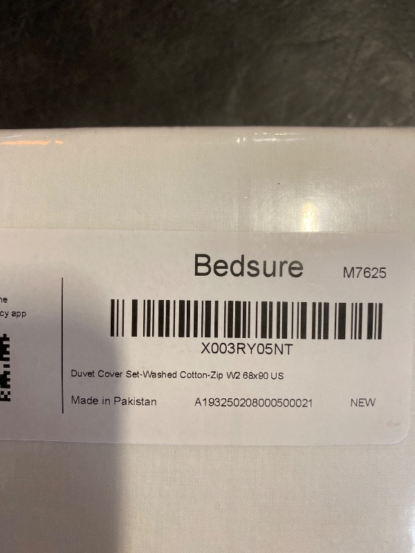 Photo 1 of Bedsure 100% Washed Cotton Duvet Cover Twin Size - Natural White Minimalist Cotton Duvet Cover Linen Like for All Seasons - GentleSoft™ Plain Simple Bedding (Natural White, Twin, 68"x90")