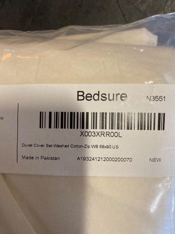 Photo 1 of Bedsure 100% Washed Cotton Duvet Cover Twin Size - Cream Minimalist Cotton Duvet Cover Linen Like for All Seasons - GentleSoft™ Plain Simple Bedding (Cream, Twin, 68"x90")