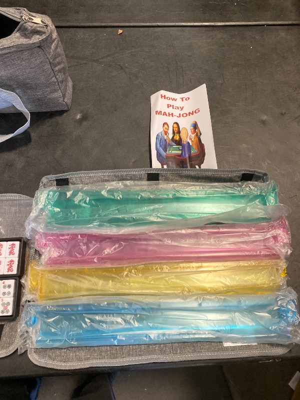 Photo 1 of American Mahjong Set Soft Bag 4 All in One Color Pushers Racks Combo Easy Carry
